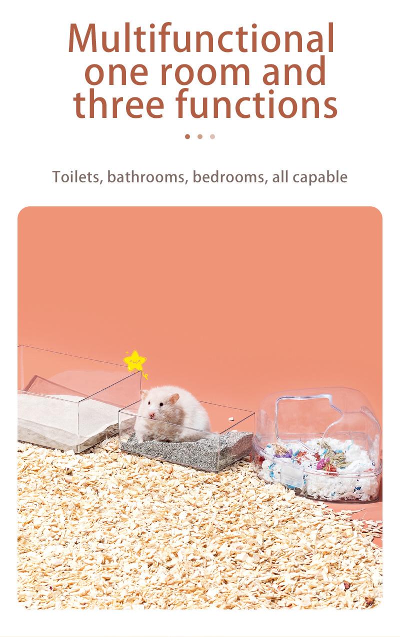 Yee Pet House Hamster Bathroom Toilet Dual-Purpose Splash-Proof Pet Cleaning Supplies