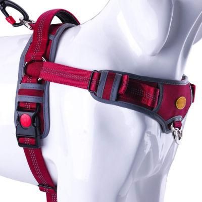 Dog Harness with Handle &amp; 5 FT Double-Handle Shock Absorbing Bungee Dog Training Leash and Harness