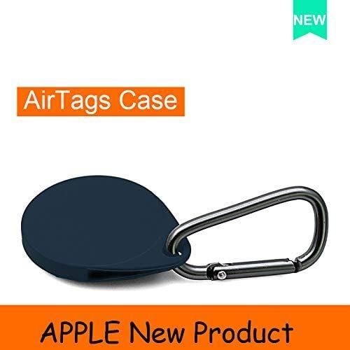 Compatible with Airtags Case Cover, Full Protective Silicone Airtags Accessories Skin Cover with Keychain