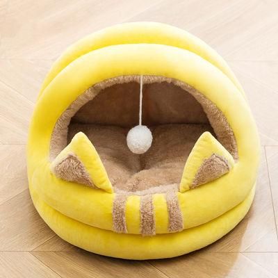 Best Seller High Quality Cat Pattern Sofa Cover Smart Cat Bed Closed Pet Bed with Cover