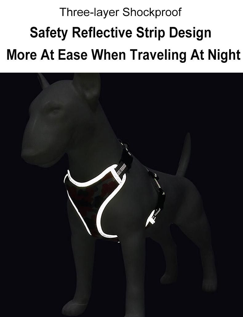 Autumn Winter Customized Logo, Reflective Soft Webbing Nylon Dog Harness//