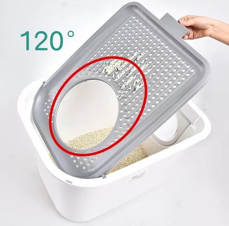 Mix Colors Large Cat Litter Box Toilet Cat Litter Box Plastic Scoop Free Cat Full Enclosed Box