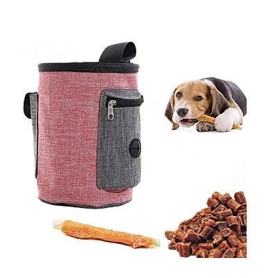 Dog Treat Pouch Bag Portable Dog Walking Bag with Belt Clip Hands-Free Puppy Training Bag