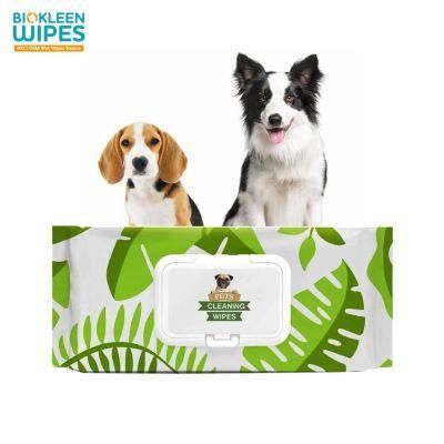 Biokleen Travel Size China Suppliers Sensitive Tails Germ Removal Lavendar Pure Natural Pet Ear Eye Miracle Medicated Pet Wipes for Dogs