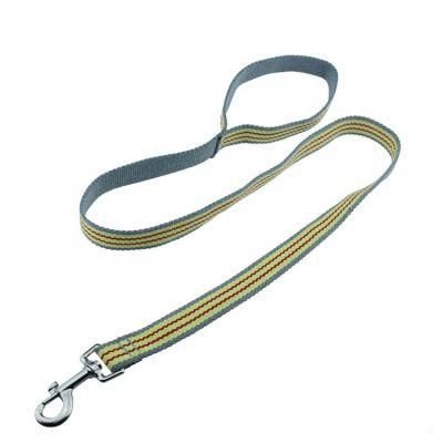 Factory Wholesale Stripe Cotton Pet Dog Leash Lead for Outdoor