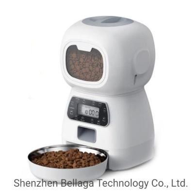 Big Volume Capacity Robot Outlook Manual Operating Pet Feeder