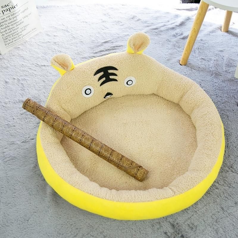 Factory Wholesale Open Type Cartoon Pear Fruit Shape Pet Bed Soft Cat Bed Open Type Pet Bed