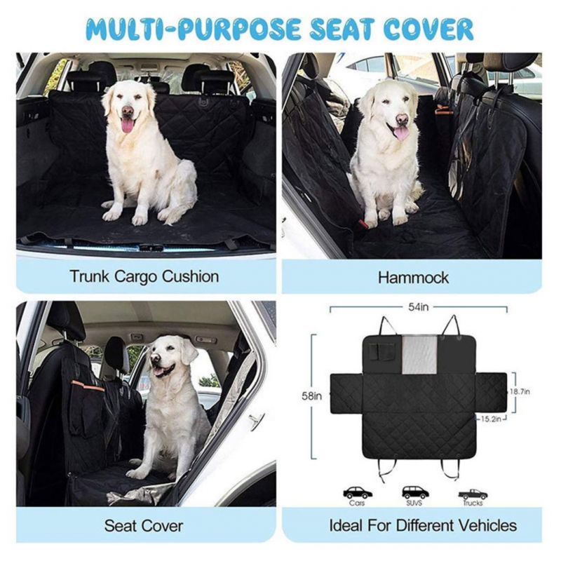 Dog Seat Cover with View Mesh Window for Cars Trucks
