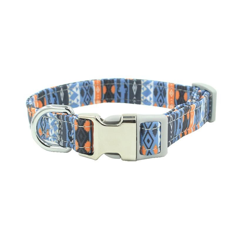 Beautiful Chrysanthemum Pet Collar with Metal Buckle