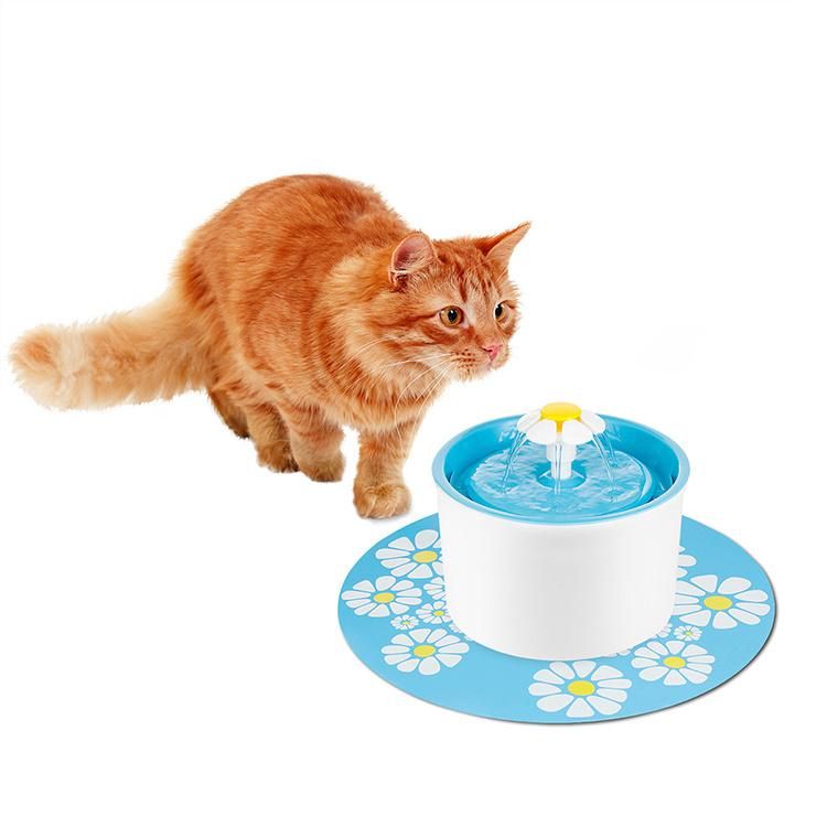 1.6L Automatic Cat Dog Water Fountain Electric Pet Drinking Feeder Bowl USB Mute Water Dispenser with Mat Pets Drinker Feeder