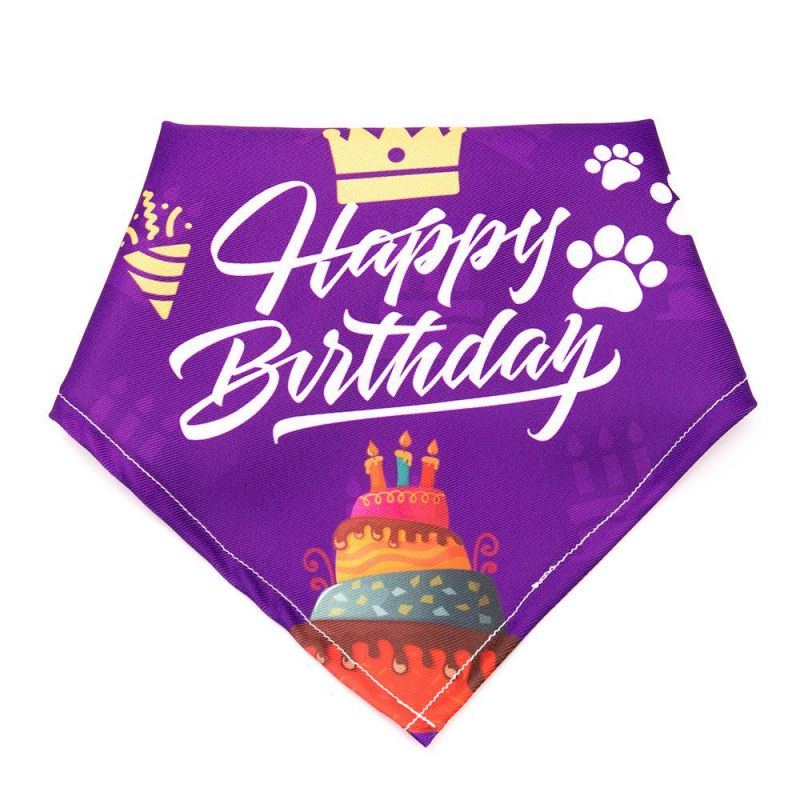 Pet Cats Dogs Birthday Triangle Bandage Party Pet Bandanas