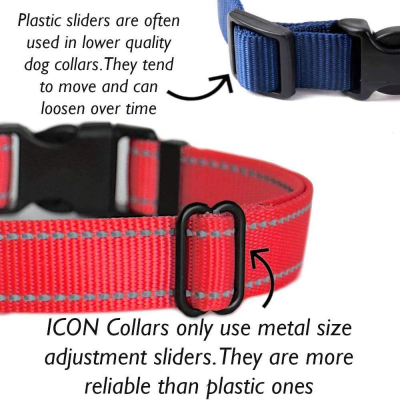 Highly Reflective Classic Dog Collar with Multiple Colors