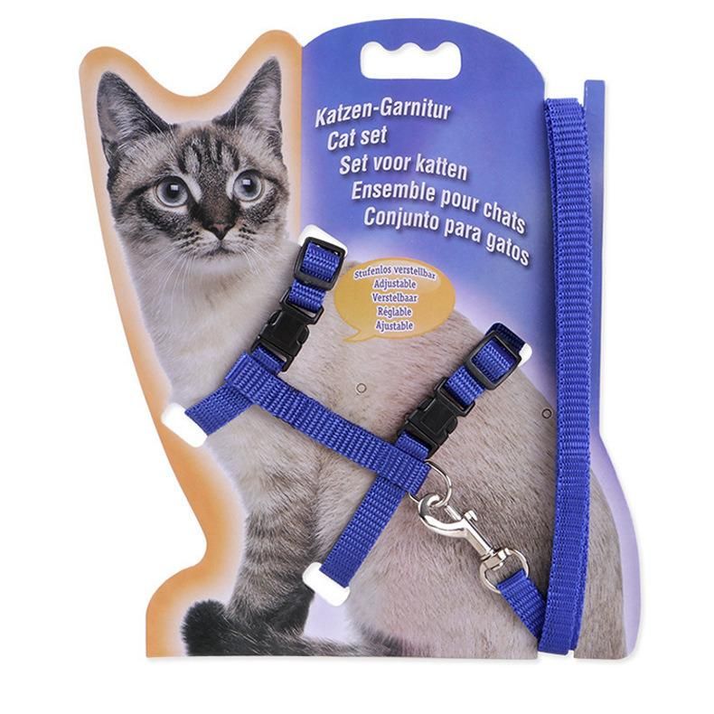 Cat Nylon I-Shaped Traction Chest Cat Chest Harness Pet Leash