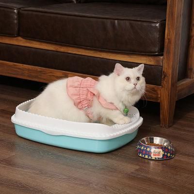 Factory Wholesale Plastic Indoor Extra Large Space Durable Cat Litter Box Training Toilet Tray