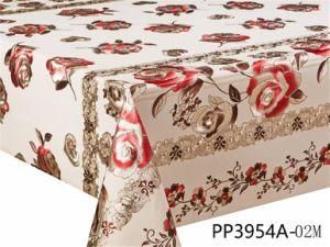 XHM Factory Wholesale Half Transfer Metal Emboss with Polyester Backing PVC Tablecloth for Decoration Pet Supplies