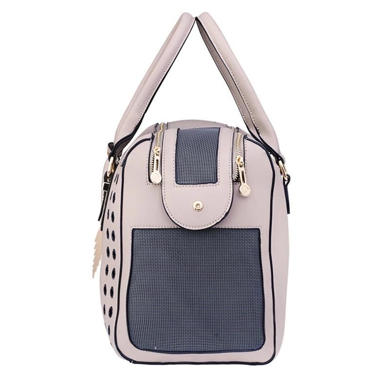Eco Friendly Vegan Leather Big Space Breathable Export Pet Carrier