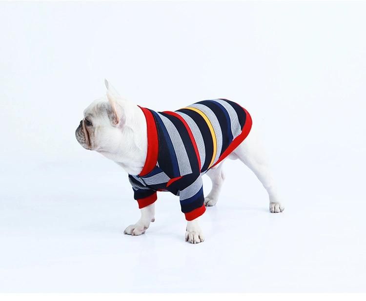 Dog Clothes Spring Winter Autumn Cotton Printed Stripe Teddy Pet Dog Clothes for Cats Accessories Dog Clothes Wholesale