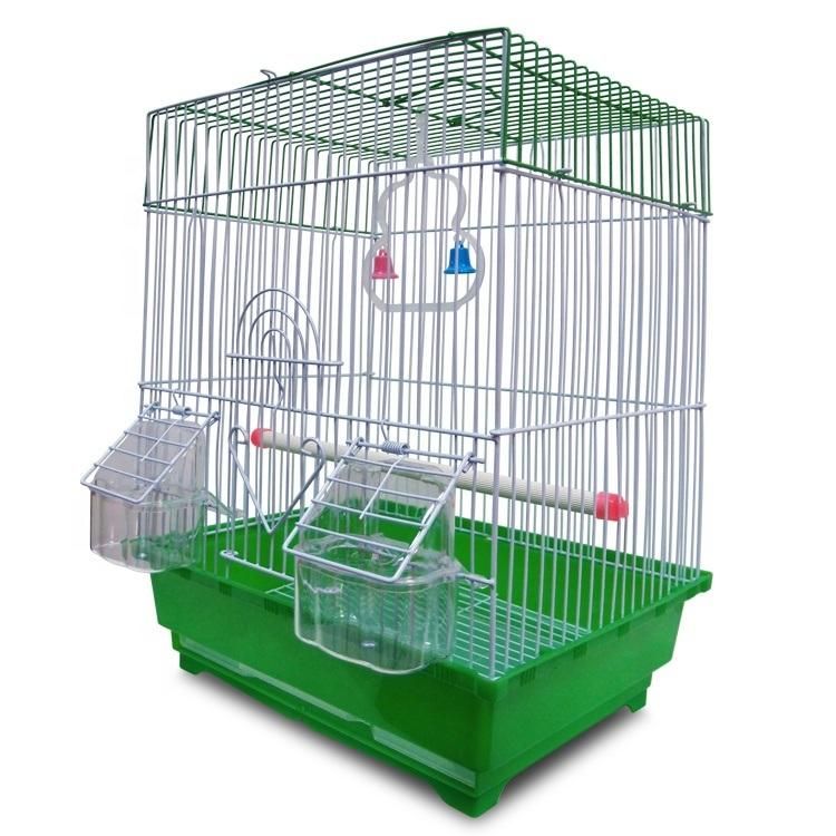 Strong Iron Breeding Cage Small Parrot Cage Square Bird Cage Blue Portable Outdoor Indoor Pet Carrier with Handle