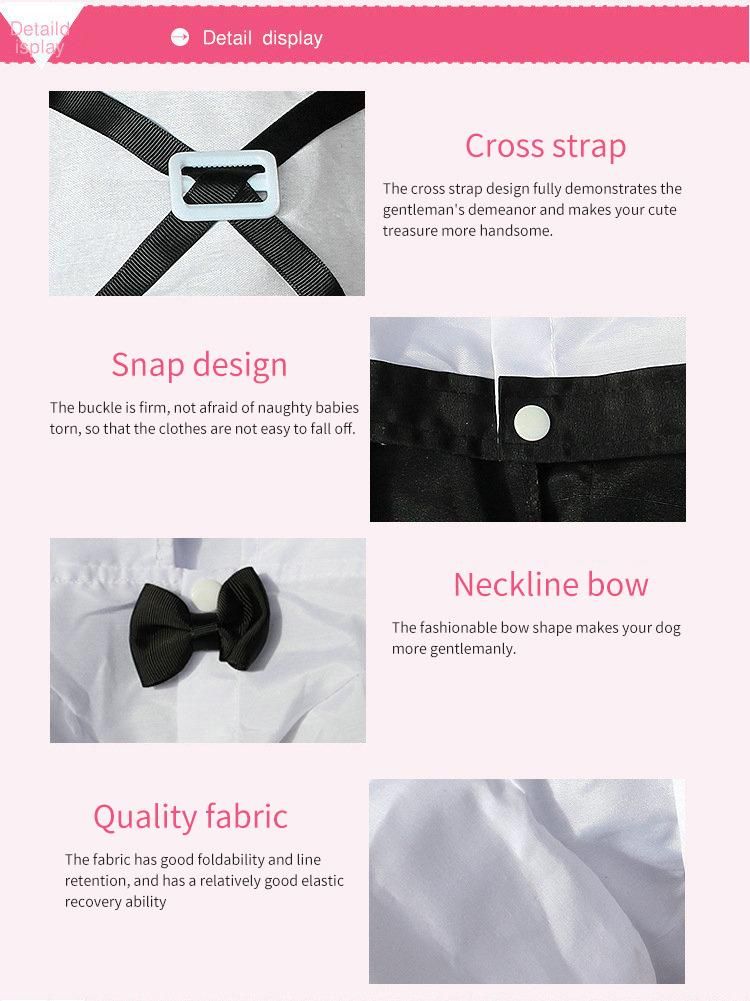 New Fashion Pet Suit Pants Dog Dress Supplies Teddy Bomei Small Medium-Sized Dog Clothes Wholesale