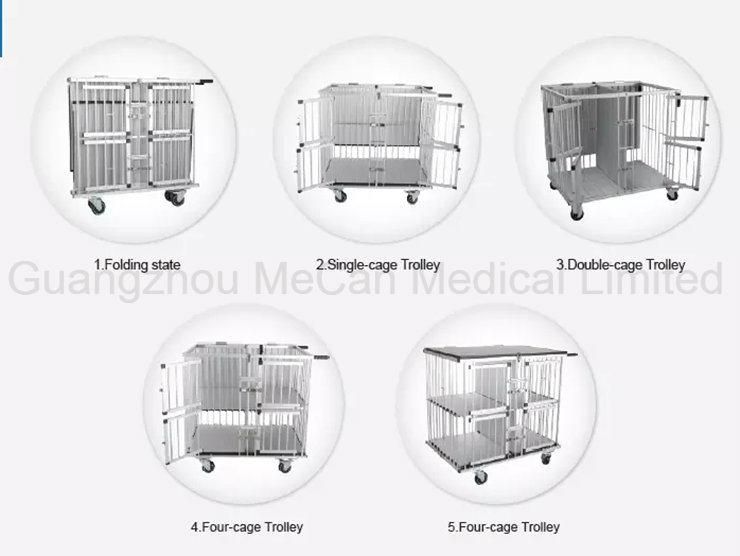 Portable Trolley Dog Show Aluminum Cage