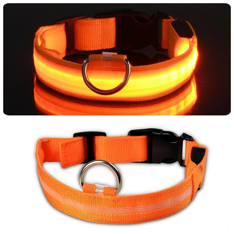 LED Glowing Dog Collar Adjustable Flashing Rechargea Luminous Collar