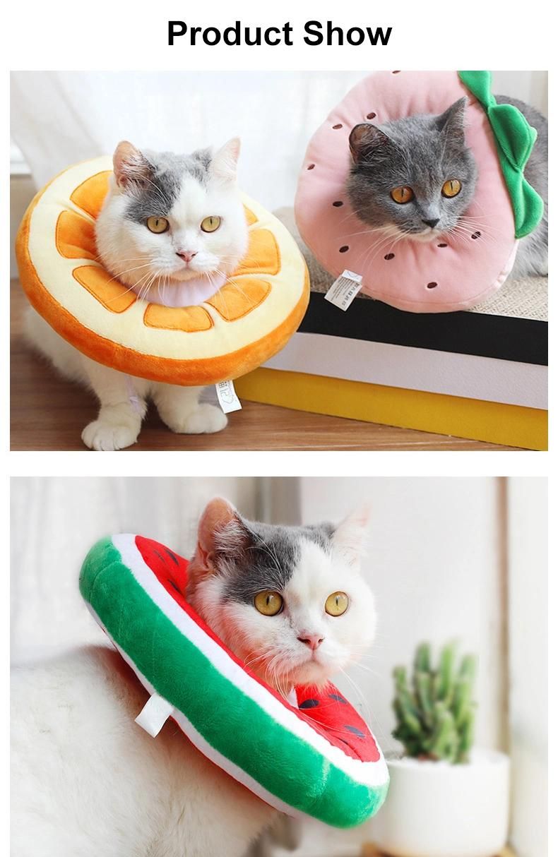 Prevent Licking and Biting Headgear Lovely Fruit Shaped Protective Cover PP Cotton Pet Cat Elizabethan Collar