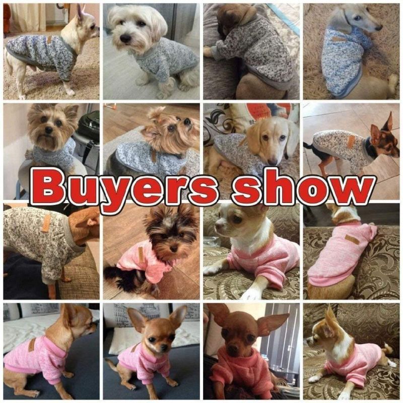 Pet Apparel Thickening Fleece Shirt Warm Winter Knitwear for Small Dogs