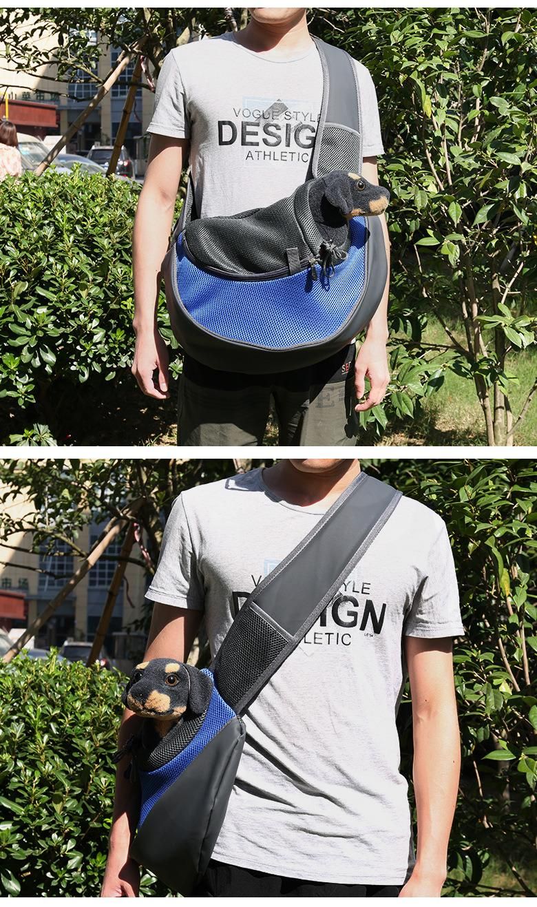 Dog Bag Pet Shoulder Bag Cat and Dog out Portable Crossbody Bag Small Dog out Bag Breathable Mesh Pet Backpack