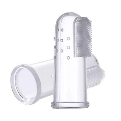 Factory Wholesale Fit Finger Design Soft Free BPA Material Dog Toothbrush for Dog Teeth