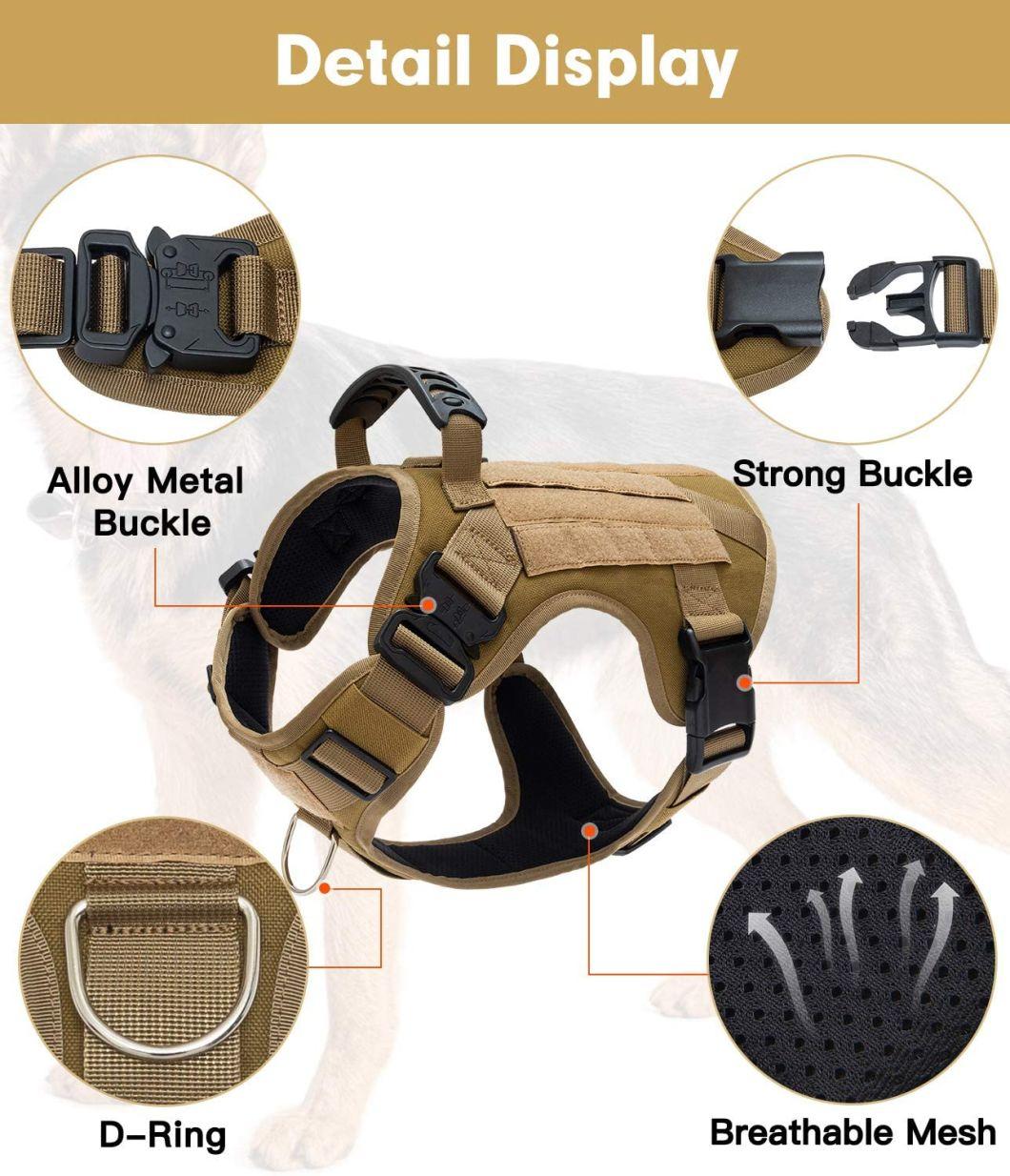 1000d Nylon Sturdy Tactical Dog Harness with Handle