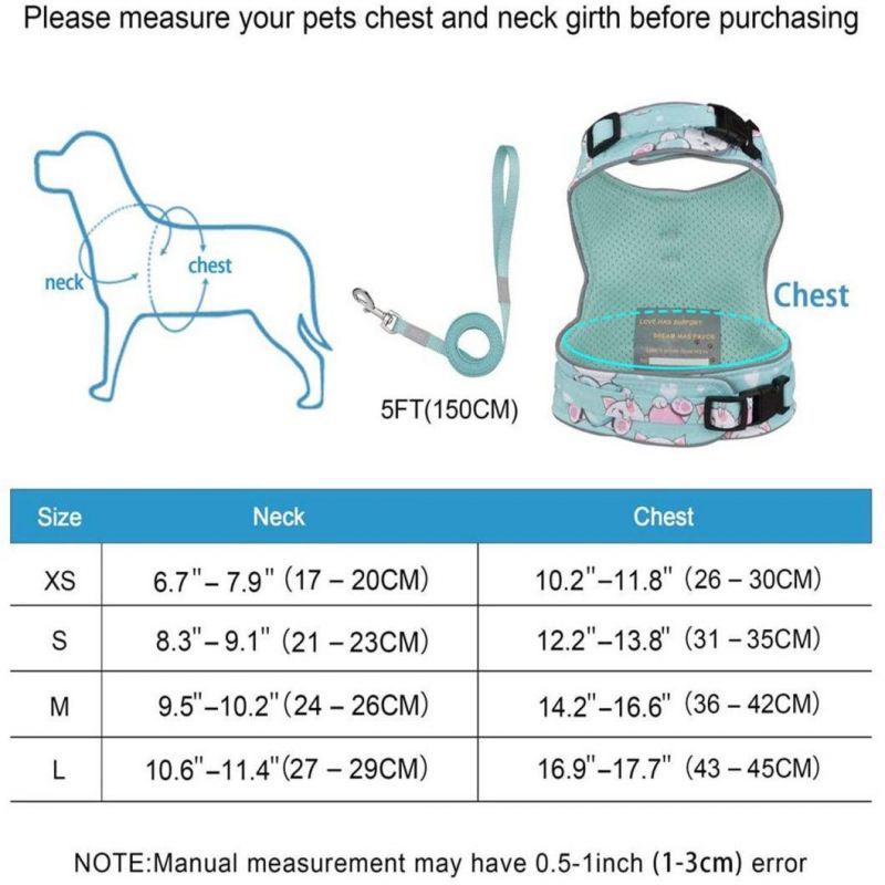 Cat Harness and Leash Sets Reflective Tape Pet Harness