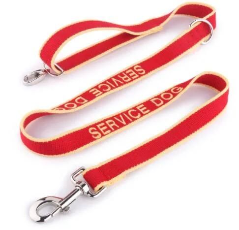 Dog Leash with Collar Custom Embroidered Service Dog Emotional Support Animal Pet Collars and Leashes Set