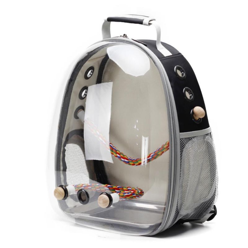 Waterproof Parrot Cage Outdoor Backpack Pet Carrier PVC Transparent Colorful Outdoor Pet Products