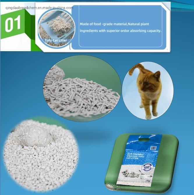 White+Blue 3.5L Macro-Pored High Adsorbent Crystal Cat Pet Litter