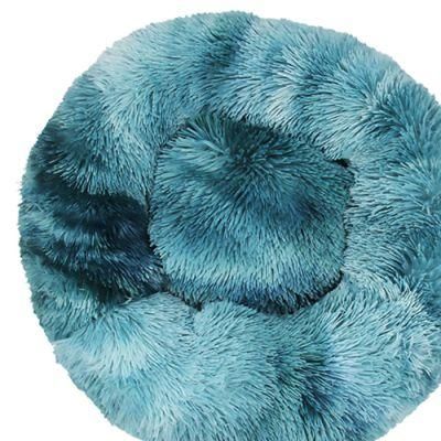 Extra Fluffy Round Cat Bed Non-Slip Bottom Calms Pets