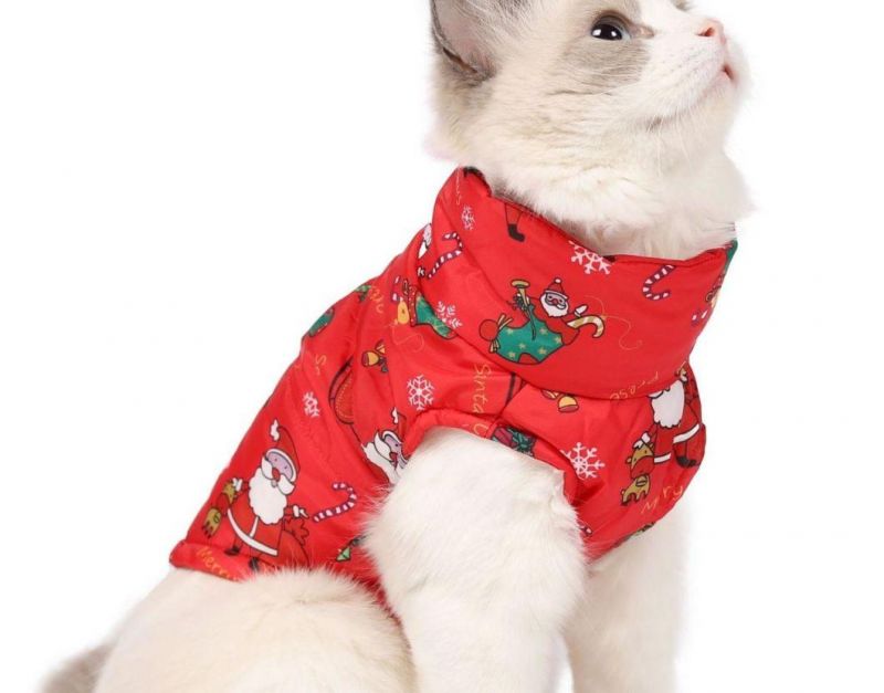 Design Christmas Pet Coat Pup Clothing Dog Holiday Down Jacket