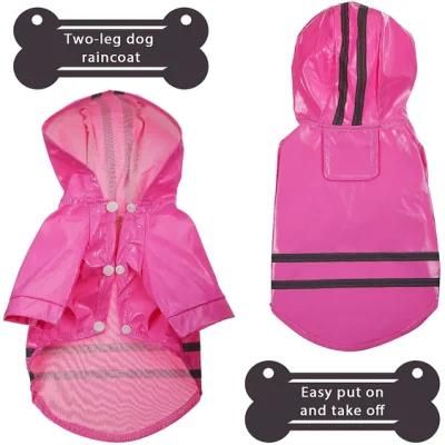 Comfortable Waterproof Safety Pet Reflective Clothes Dog Raincoat