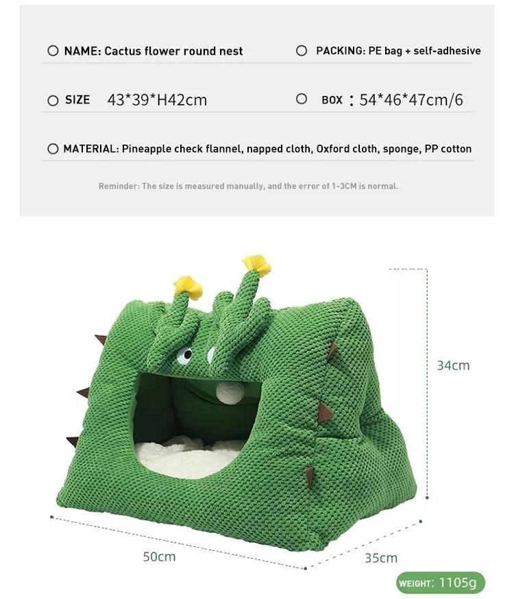 Wholesale High Quality Cactus Pet Nest Cat Bed