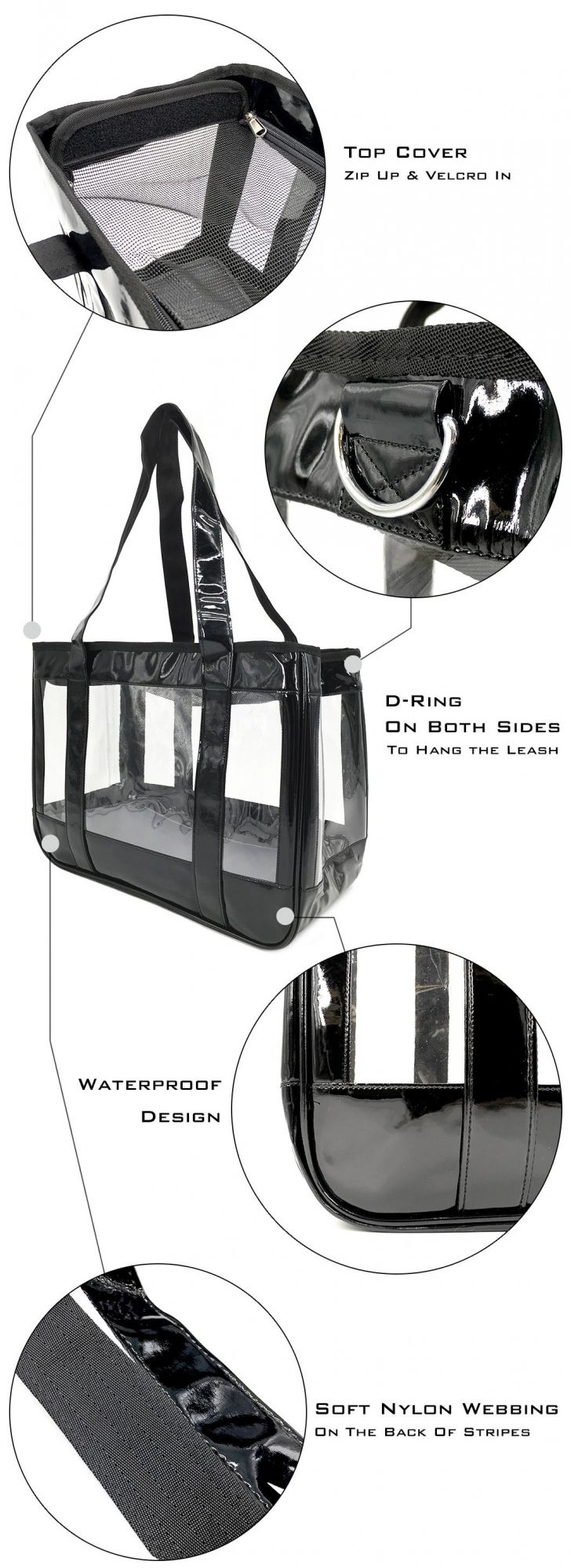 Outdoor Travelling Breathable Portable Transparent Lightweight Pet Carrier