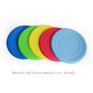 Promotional Colorful Foldable Silicone Pet Frisbee / Flying Disk / Flyer for Dog Play Toys