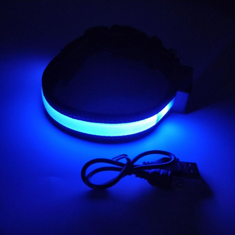 LED Pet Collar Solar Charging Flashing & Reflecting Dog Collar