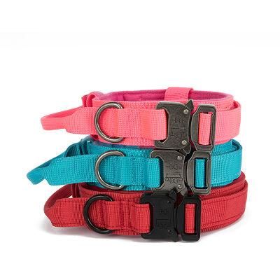 High Quality Adjustable Nylon Metal Buckle Outdoor Walking Pet Collar for Dogs