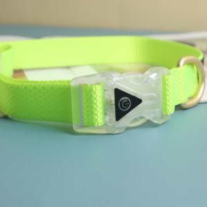 Amazon Hot Selling Dog Collar Nylon Material with Quick Release Luminous Buckle Pet Collars