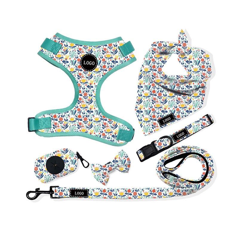 Pattern Adjustable Dog Accessories Wholesale 2020 New Arrival Custom Sublime Printing Harnesses for Dogs, Cats and Pets