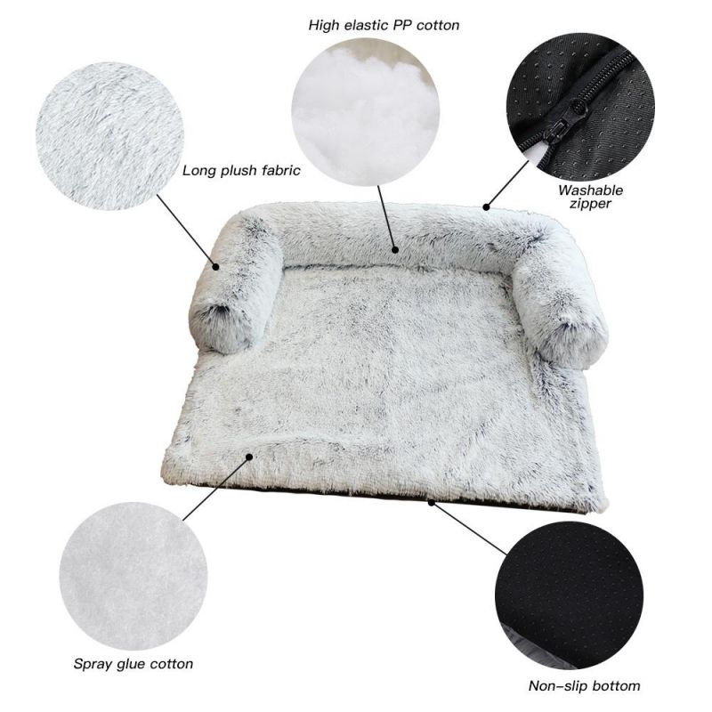Fluffy Luxury Long Plush Warm Pet Sofa Bed