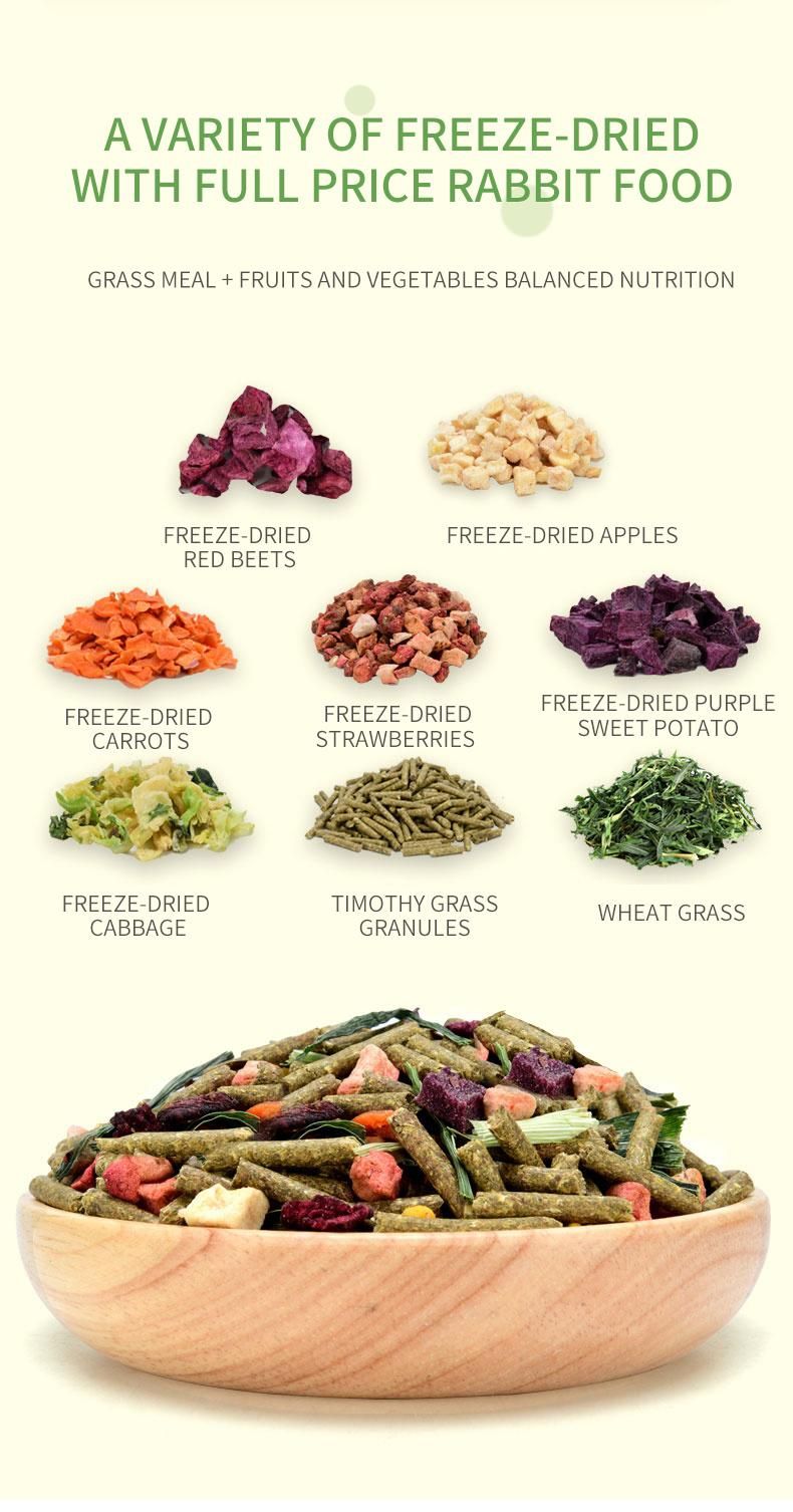 High-Quality Rabbit Staple Food Freeze-Dried Snack Feed