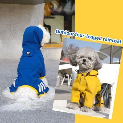 Multicolor Style All Inclusive Waterproof Rain Jumpsuit Large Dog Raincoat PU OPP Bag Fashion BSCI Pet Apparel &amp; Accessories /
