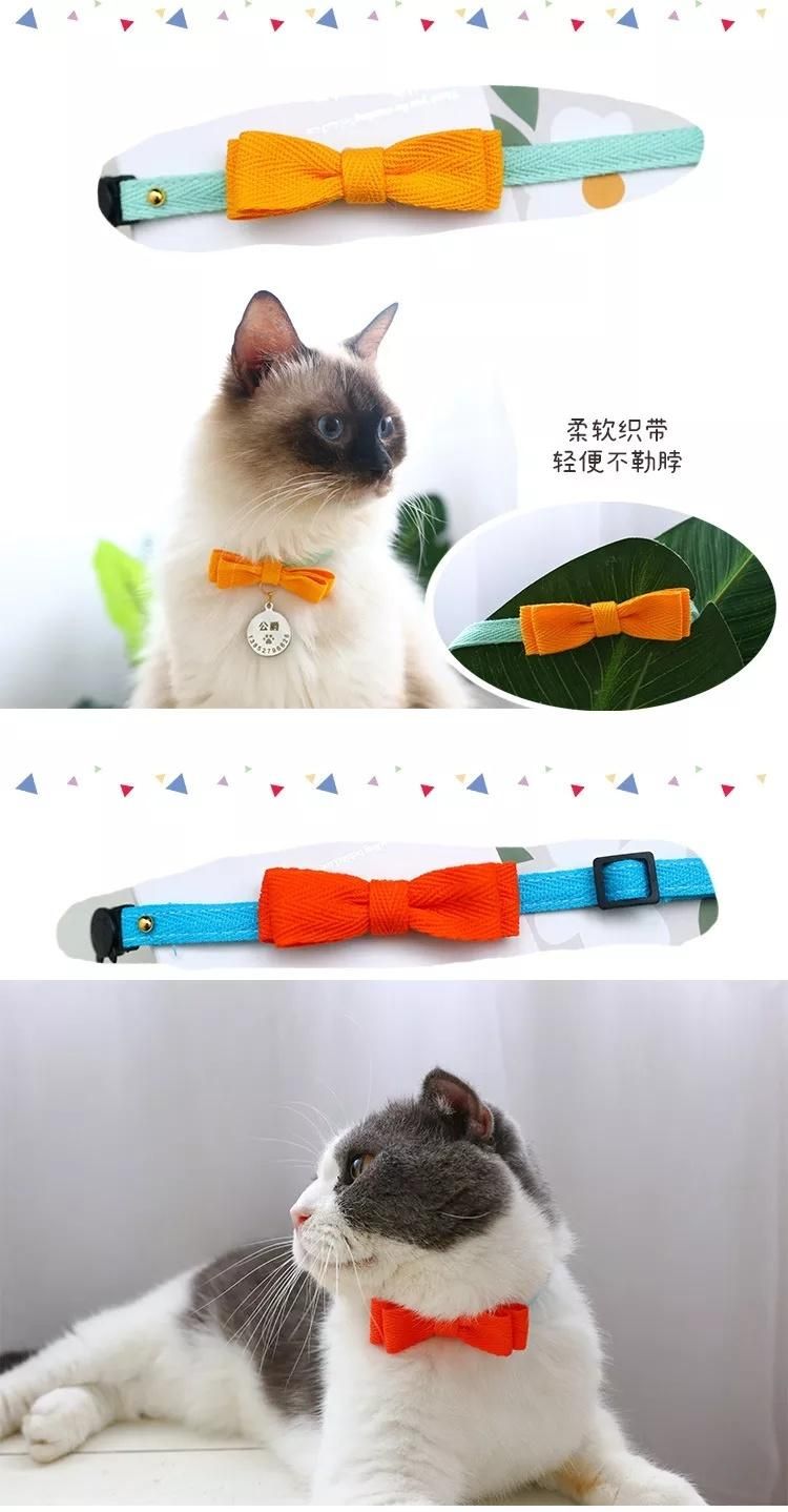 Cute Breakaway Cat Collar Bow Ties Adjustable Safety Buckle Kitten Dog Collar Pet Accessories Wholesale