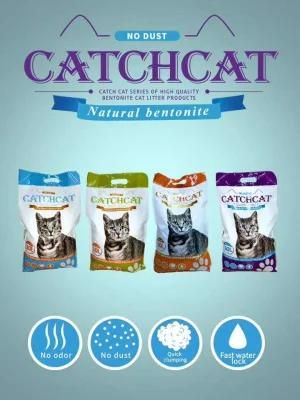 The Brand Catchcat with High Quality Ball Shape Bentonite Cat Litter with Super Odor Control and Strong Clumping