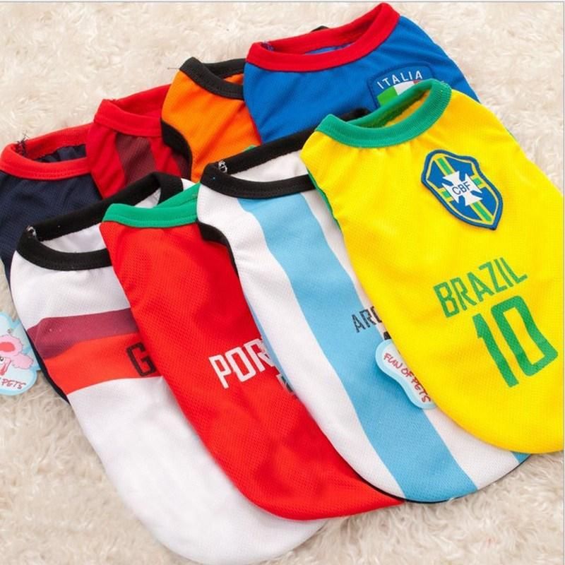 Sports Dog Vest Cat Shirt Pet Products Dog T-Shirt Football Pet Clothes